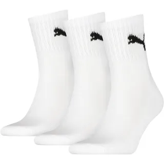 Puma Short Crew Tennissocken 3er Pack Weiß 39-42