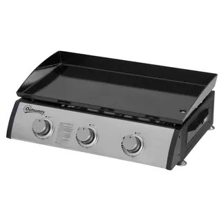 Gasgrill 10000BTU/2,5 KW Gas-Grill inkl 3 Edelstahl-Brenner Druckminderer, Gasschlauch, BBQ Gartengrill für Balkon, Camping-Grill 63 x 48 x 21 cm Aosom
