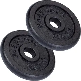 ScSPORTS ScSPORTS® Hantelscheiben Set 5 kg Ø 30mm Gusseisen Gewichtsscheiben Gewichte