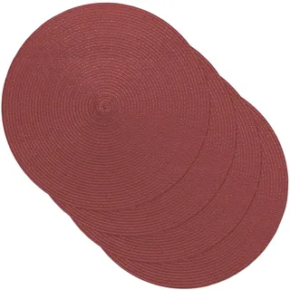 Venilia Tischset Berry Rund, Platzset, Tischwäsche, Platzdeckchen für Esszimmer, beere, gewebt, 4er Set, lebensmittelecht, 38 cm, 4 Stück, 59118