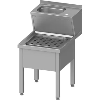Handwasch- und Ausgussbecken-Kombination - 500x700 - AK - Silber
