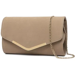 Miss Lulu Umschlag Clutch Beige