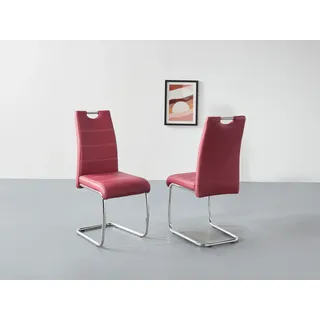 HELA Freischwinger »Flora, Esszimmerstühle« (Set) 1 Stk.Schwingstuhl Set: 1,2 oder 4 Stück, hoher Sitzkomfort, rot