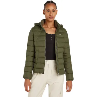 Tommy Jeans Damen Pufferjacke Basic Übergangsjacke, Grün (Fatigue Green), XXS