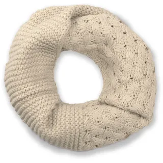 styleBREAKER Strickschal "Strick Loop mit Mustermix" 1 Stk., beige