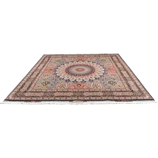 morgenland Orientteppich »Perser - Täbriz - Royal quadratisch - 250 x 248 cm - hellbraun«, quadratisch, 7 mm Höhe, Wohnzimmer, Handgeknüpft, Einzelstück mit Zertifikat, braun