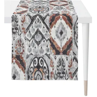APELT Tischläufer, Anthrazit, Braun, Grau, Textil, orientalisch, rechteckig, 48x140 cm, Wohntextilien, Tischwäsche, Tischläufer