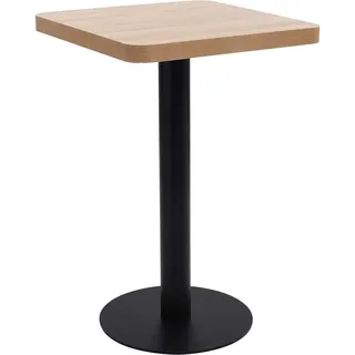 vidaXL Bistrotisch 50 x 50 cm Hellbraun