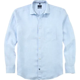 OLYMP Leinenhemd »OLYMP Hemd Casual - Leinen«, blau