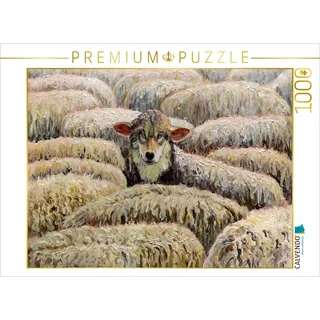 CALVENDO Puzzle Der Wolf im Schafspelz | 1000 Teile Lege-Größe 64 x 48 cm Foto-Puzzle für glückliche Stunden