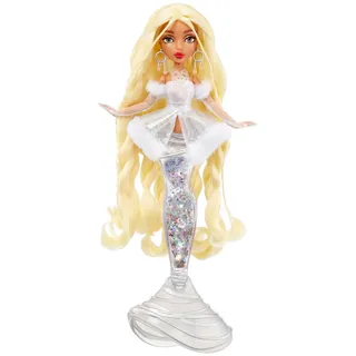 mermaze mermaidz Winter Waves - Gwen - Meerjungfrauen-Puppe, Flosse mit Farbwechsel, Schwanz mit Glitzerfüllung und Accessoires - Für Kinder und Sammler ab 4 Jahren