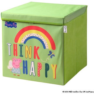 Lifeney Aufbewahrungsbox mit Deckel Peppa Pig 33x33x33cm – grün