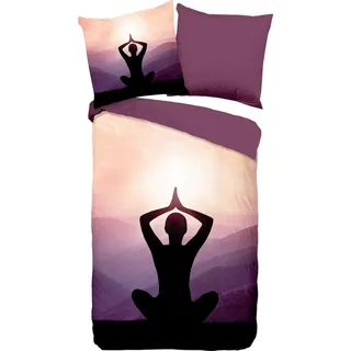 Muller Textiles Microfaser Bettwäsche Yoga - violett