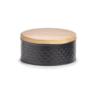 Zeller Keksdose rund schwarz Ø 20 x 9,3 cm 2 l