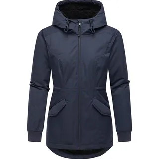 Ragwear Winterjacke Dowey Warm Rain mit Kapuze, Wasserdichte Damen Jacke für den Winter blau