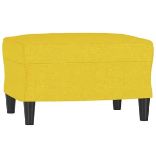 Fußhocker Hellgelb 60x50x41 cm Stoff - Gelb, Hellgelb