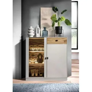 Sideboard Luxus Design Holz 108,1x40x121,4 JVmoebel - Grau