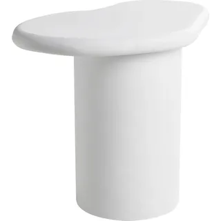 BELIANI Beistelltisch Cremeweiß Magnesiumoxid u. Glasfaser Organische Form Wolkenform Moderner Outdoor & Indoor Couchtisch Kleiner Tisch - Weiß
