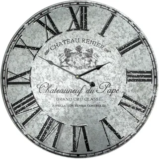 Ambiente Haus Wanduhr - Metall 58 cm 58cm silber