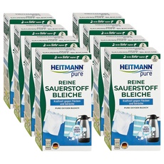 HEITMANN pure Reine Sauerstoffbleiche: Ökologisches Bleichmittel, hohe Waschkraft gegen Flecken & Schmutz, 8x 350g