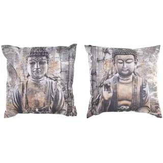 DKD Home Decor Kissen braun aus Polyester (45 x 10 x 45 cm) (2 Stück) S3038163 - EAN: 8424001937776