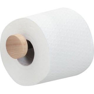 Tiger Sem Reserverollenhalter, Toilettenpapierhalter zur Aufbewahrung von Einer Ersatzrolle Toilettenpapier, Wandmontage, Kombination aus Edelstahl und Holz, Farbe: Schwarz/Eiche