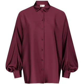Satinbluse VERA MONT "Satin-Bluse mit Kragen", Damen, Gr. 38, rot (deep dahlia), Obermaterial: 100% Polyester PES., Blusen Satinbluse