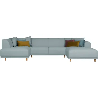 OTTO home Wohnlandschaft »Maroon U-Form« in skandinavischem Design, mit losen Kissen, blau