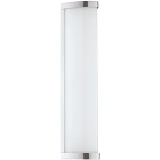 EGLO LED Wandlampe Gita 2, Spiegelleuchte aus aus Metall-Guss in Chrom und Kunststoff in Weiß, Badezimmer Lampe, LED Feuchtraumleuchte neutralweiß, IP44, L 35 cm