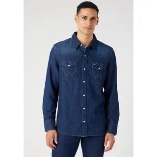 Wrangler Herren, 27mw Shirt, Dark stone), L, EU