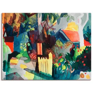 ARTland Leinwandbild »Landschaft mit hellem Baum«, Garten, (1 St.), auf Keilrahmen gespannt, bunt