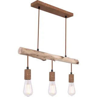 Globo Lighting Hängeleuchte Metall rostfarben, 3x E27 - Bunt