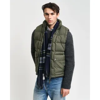 Gant Steppweste "MID DOWN VEST" mit modischer Steppung, schwarz earthy grün
