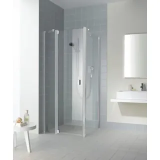 Kermi Pendeltür RAYA 1GR 10020, RA1GR10020VAK, Farbe: Silber Hochglanz Echtglas klar