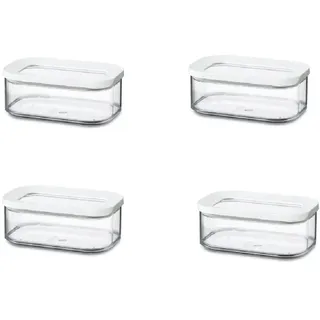 Mepal 4-tlg Vorratsdosen Spar-Set Modula 425 ml Weiß Vorratsdose Frischhaltedose - ideal für die Aufbewahrung von trockenen Lebensmitteln