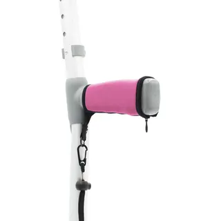 Paar Rosa Gepolsterte Krückengriffabdeckungen für Komfort mit Handschlaufe - von Lifeswonderful