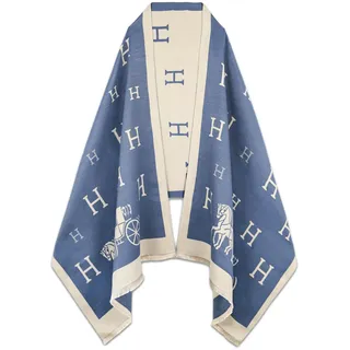 EXTREE Pashmina-Schal für Damen, seidiger Schal für Abendkleid, Decke, offener Poncho-Umhang, Acm-Blau, 1