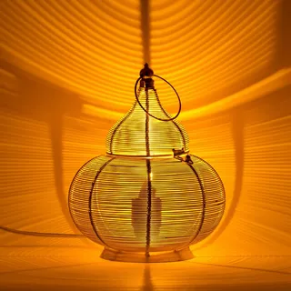 Marrakesch Tischlampe Nachttischlampe 25cm groß | Orientalische Deko Lampe Stehlampe im Wohnzimmer Schlafzimmer oder Kinderzimmer | Marokkanische Tischleuchte Tamara weiß aus Metall mit E27 Fassung