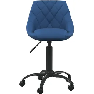 vidaXL Bürostuhl Blau Samt - Blau