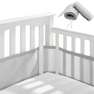 Shengruili Bettumrandung Babybett,Baby Nestchen Bettumrandung,Kopfumrandung Babybett,Babybett Atmungsaktiver Kollisionsschutz,Babybett Umrandungen,für Neugeborene,Jungen und Mädchen