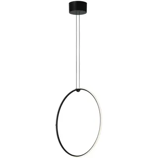 Flos Arrangements Round Medium Hängebeleuchtung aus Aluminium mit schwarzem Pulverlack, Durchmesser: 66,5cm, F0407030