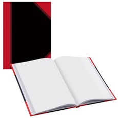 Bild Notizbuch Chinakladde A6 blanko, schwarz/rot Hardcover 192 Seiten