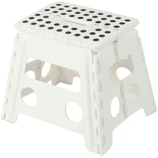 ZOLLNER Klapphocker weiß Kunststoff 29x30x22 cm Wohnzimmer, Hocker, Sitzhocker