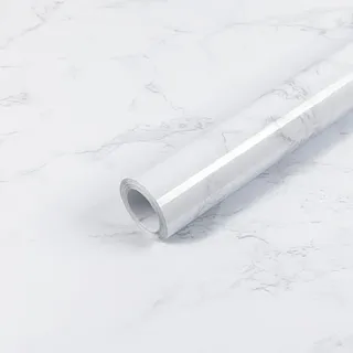 Plakfolie, Marmorfolie, selbstklebend, 60 x 500 cm, Möbelfolie, Folie für Möbel, Küche, Schrank, Schminktisch, Innenfensterbank, Do-it-yourself, wasserdicht, Marmorlook, Tapete