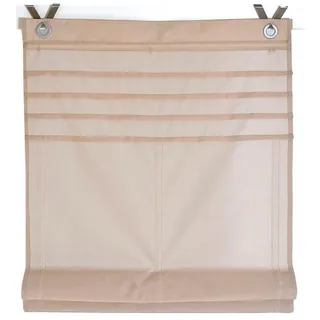 Rollos & More Raffrollo / Ösenrollo Kessy Biese natur 80*140 cm