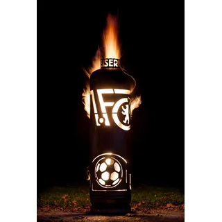 Feuerstelle Eisern Union Berlin UNVEU Fußball Feuertonne für Garten & Terrasse