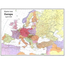 Bild Historische Karte: EUROPA im April 1939 (gerollt)