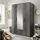 Drehtürenschrank Duisburg 135 x 199 x 58 cm Grau