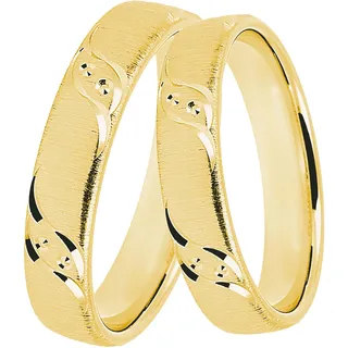 Trauring DOOSTI "Schmuck Geschenk Silber 925 Trauring Ehering Partnerring LIEBE" Gr. 52, gold (gelbgoldfarben), Fingerringe, Damen, 52, Silber 925 (Sterlingsilber), 4mm, Trauring