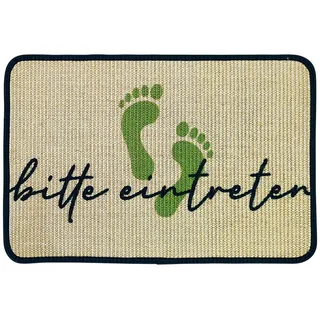 WohnDirect Fussmatte Eco-Sisal , Grün , Textil , 40x60 cm , Oeko-Tex® Standard 100 , Teppiche und Böden, Schmutzfangmatten, Fußmatten